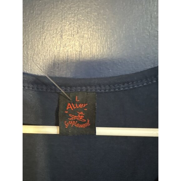 Aller Simplistica Long-Sleeve Embroidered Tunic Dress L 100% Cotton Nepal Made B - Picture 3 of 5